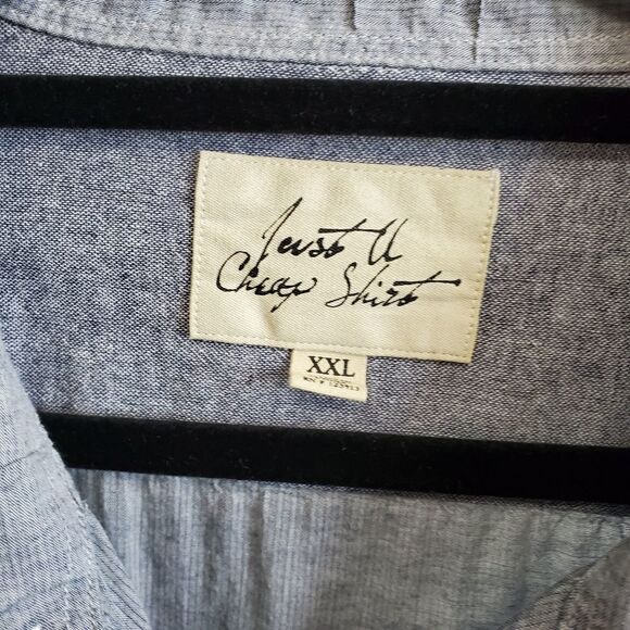 Just a cheap shirt gray blue chambray shirt - Picture 4 of 4